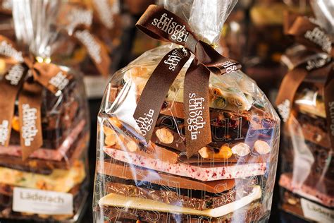Choose from the sweetest souvenirs Switzerland has to offer. . Frisch schoggi